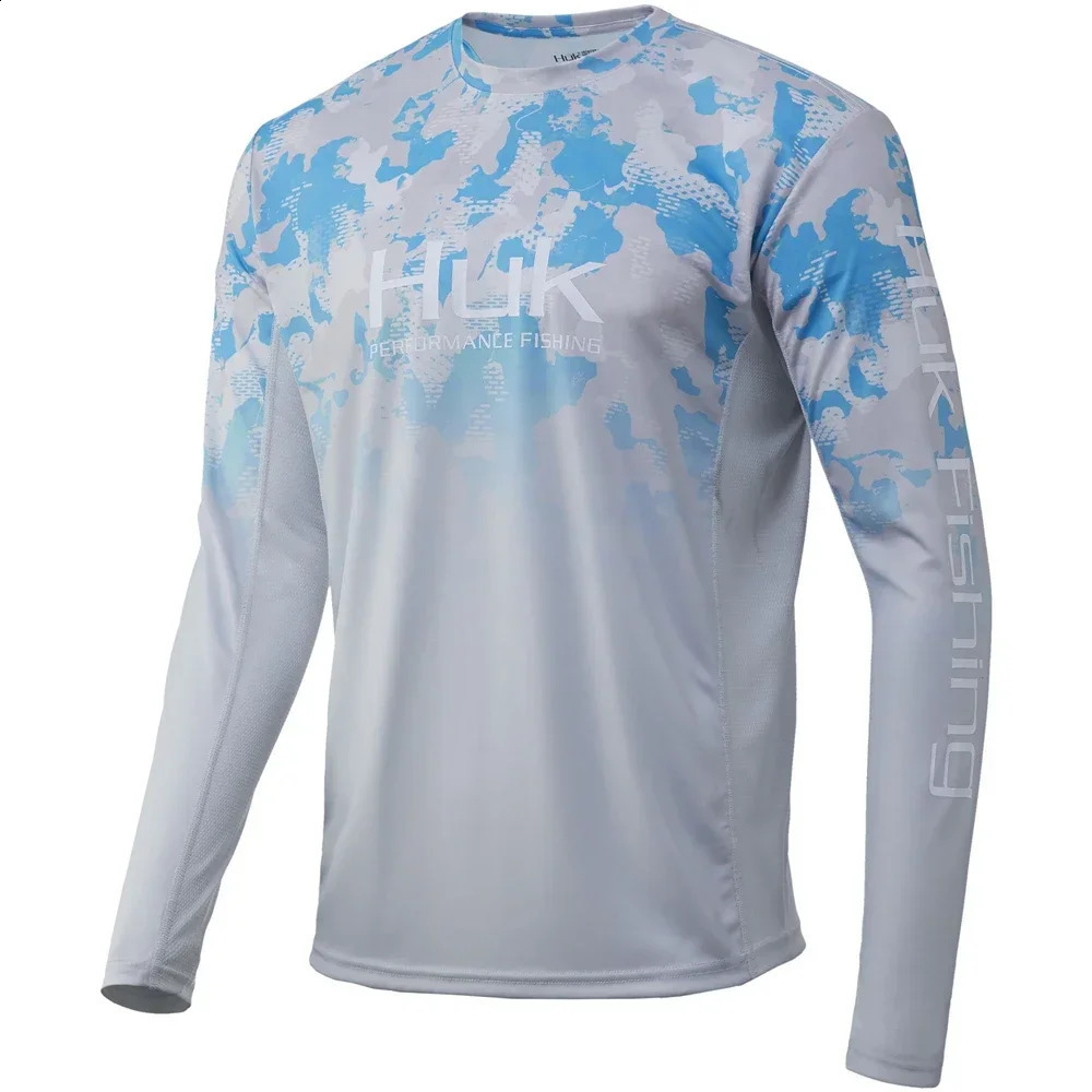 Huk Fishing Apparel Men Fishing Clothing T Shirts Long Sleeve Sun Protection Uv Breathable Summer Fish Shirt Camisa De Pesca 250227