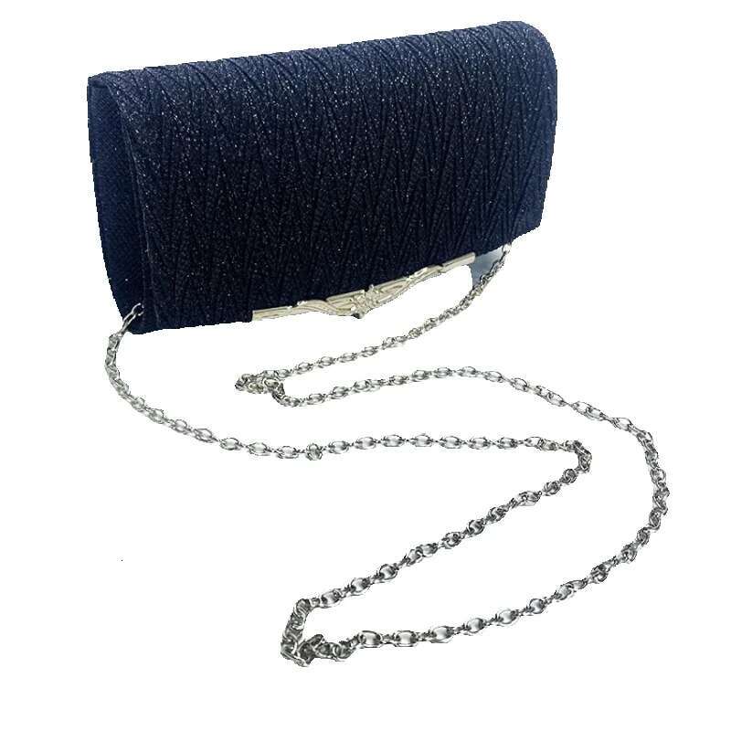 Evening Glitter Wedding Clutch Fashion Ladies Shoulder Crossbody Bag Chain Sequins Decoration PU Material