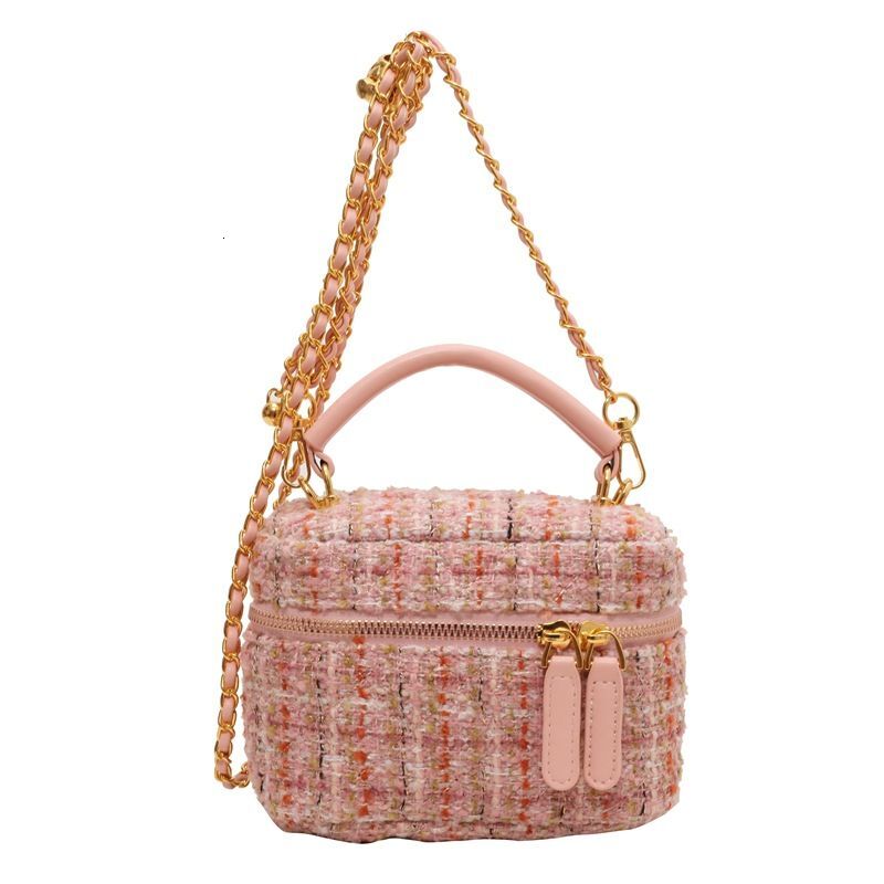 Fashionable Fragrant Wind Small Round 2024 Autumn/Winter New Woolen Style Versatile Women's Bag
