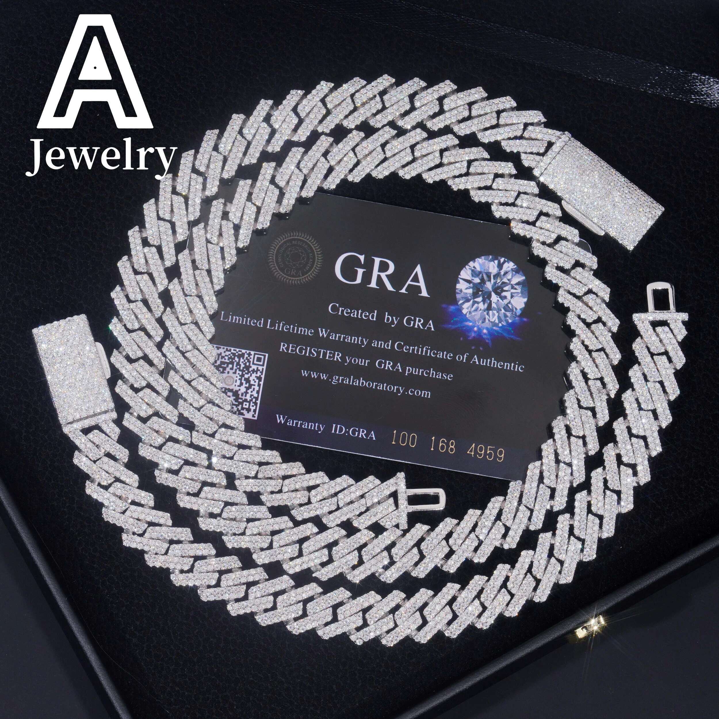 ced out Miami hip hop jewelry moissanite dia k chain 12mm s cuban necklace bracelet