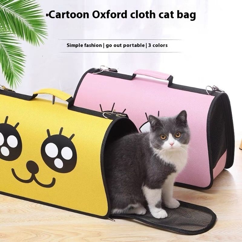 Handheld Breathable Cartoon Cute Cat New Pet Portable Oxford Cloth Crossbody Dog Bag For Outdoor Use