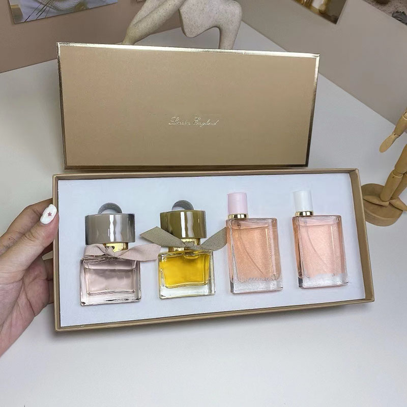 Luxury Fragrance Set Gifts Parfum for Woman 30ml 4pc EDP EDT Spray Charm Smell Long Time Lasting Perfume Scents High Quality Cologne Wedding Parfums Gift Free Ship