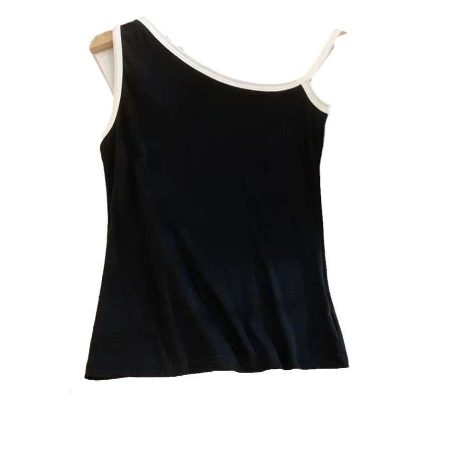 Spicy Girl Design With Irregular Slng Shoulder Suspender, Women's Spring And Summer New Slim Fit Base Vest