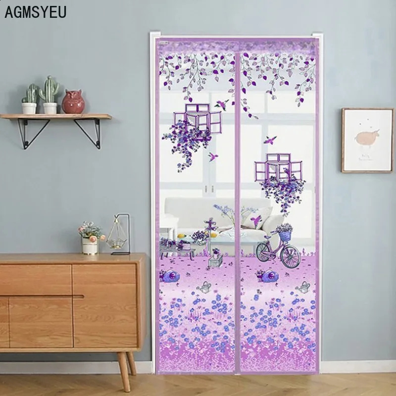 Sheer Curtains Screen Prevent anti Mosquito Screen Encryption Magnet Net Curtains Cloth Door curtain Screen Magnet Moustiquaire Gate 250304