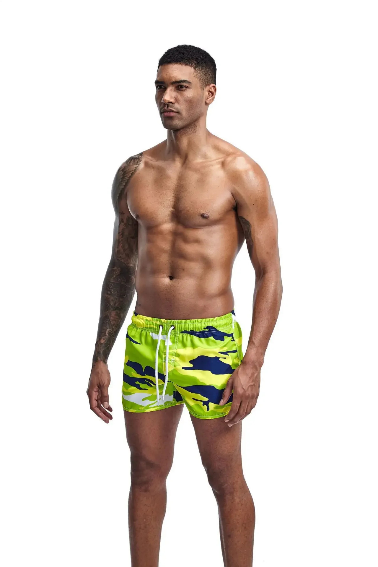 Mens Camouflage Board Shorts Youth Tie Up Loose Breathable Sportswear Summer Beach Casual Aro Pants Home Sleepwear Fitness Outfit 250228Z