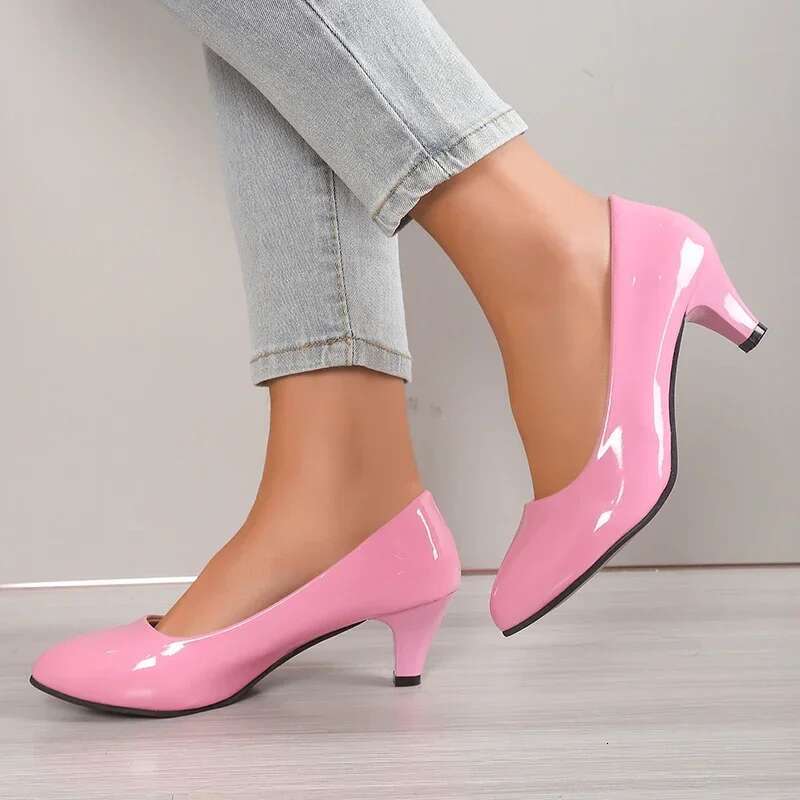 New High Nude Shallow Mouth Pumps Fashion Office Work Party Ladies Wedding Shoes Solid Color Heels Women