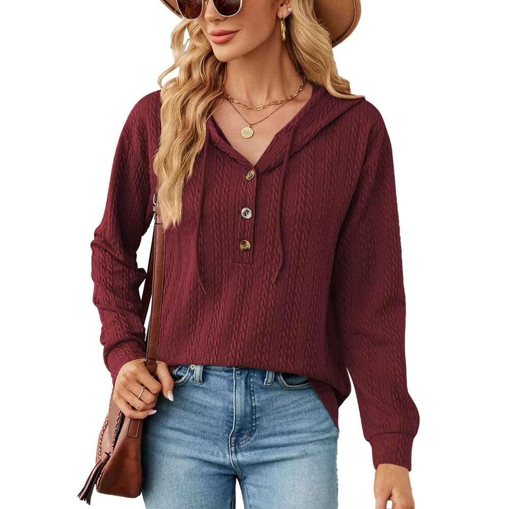 New Custom Women Sweaters Ladies Hoodie Loose Casual Pullover Hooded Knitted Long Sleeved Top