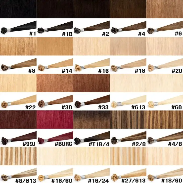 Fusion Keratin Bond Human Hair Extensions Capsule U Nail Tip Real Remy Pre Bonded Hair Platinum Blonde 16" 18" 20" 22" 50g/pack 1g