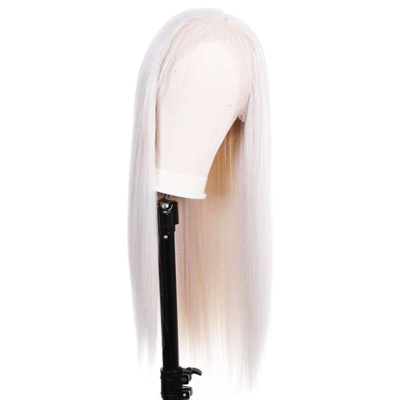 HD Front Lace Wig Front Lace Wig Women S Hand Hook Mid Split Long Straight Hair Synthetic Headband Lace Wigs White Gold