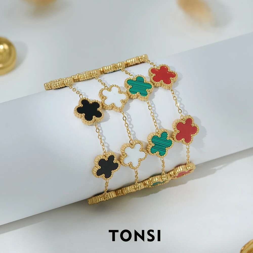 1 Piece Reversible Five wers Bracelet Available in various colours Elegant design Suitable for daily wear Holiday Gifts