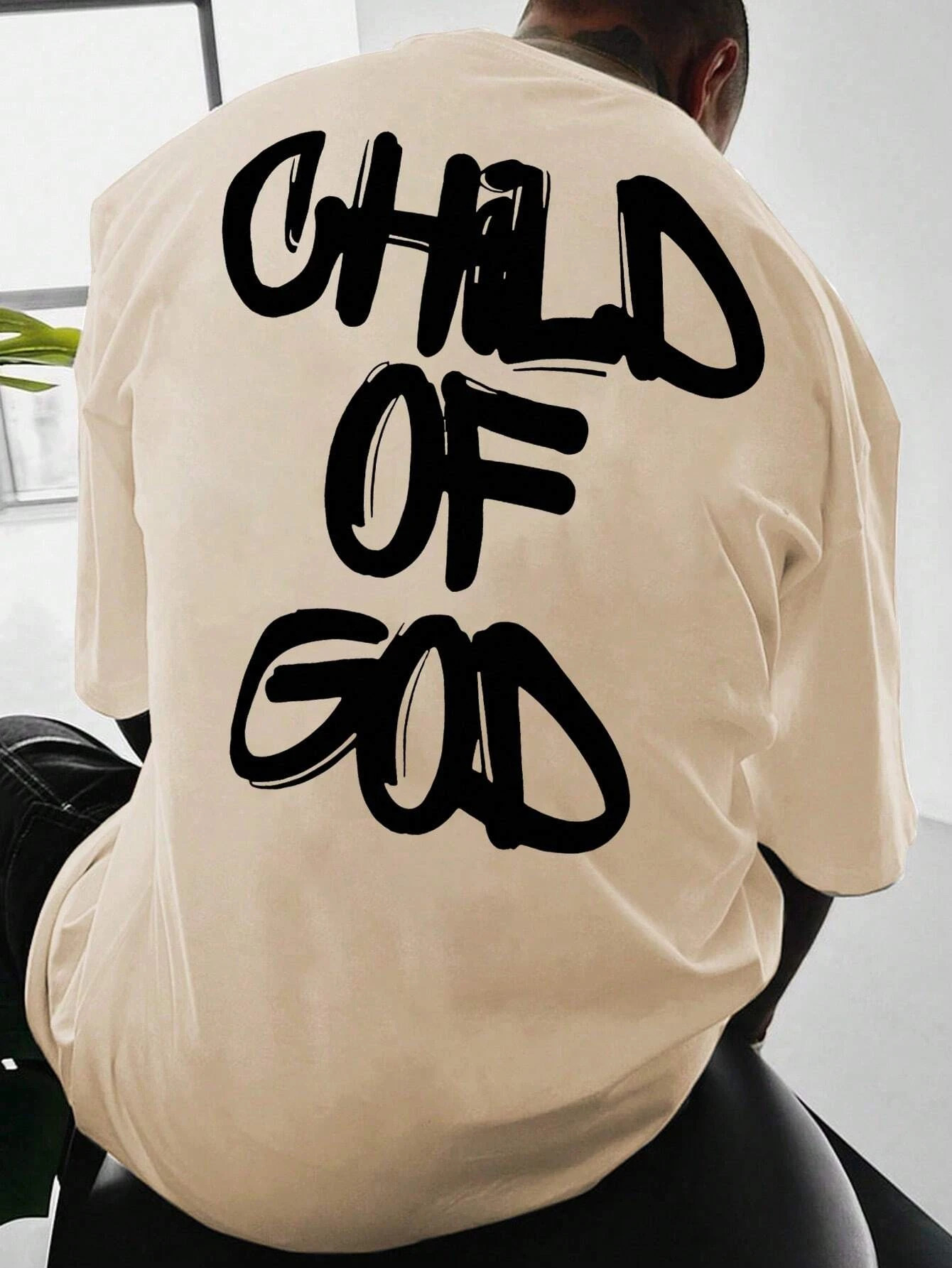 Child of God Men Cotton Tshirt Fashion Big Size Top Casual Short Sleeve Streetwear Classic Print Arrival Tee 250225