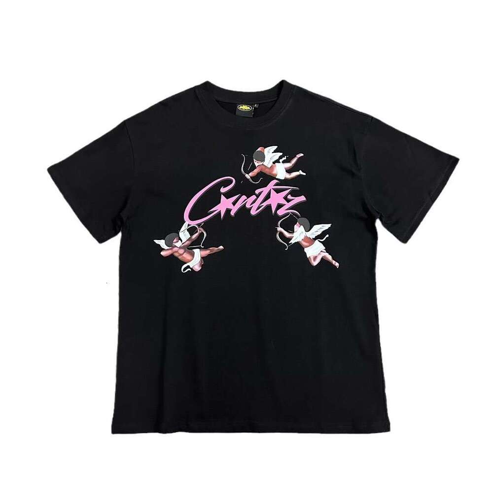 High street style hip-hop casual T-shirt for men and women, half sleeve fashion, summer new style, letter cartoon printed short sleeved shirt