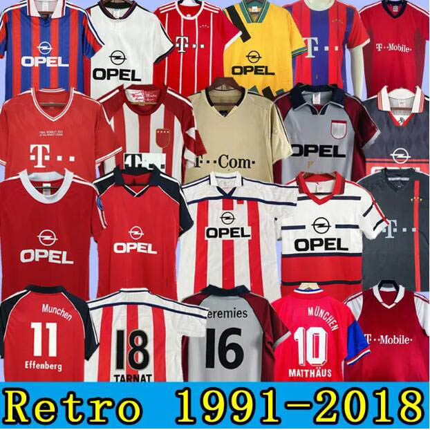 1997 1998 99 00 01 10 Matthaus Elber 93 95 96 soccer jersey Scholl Effenberg Basler BayernS Lizarazu Kuffour ROBBEN Munichs Jancker vintage classic football shirt