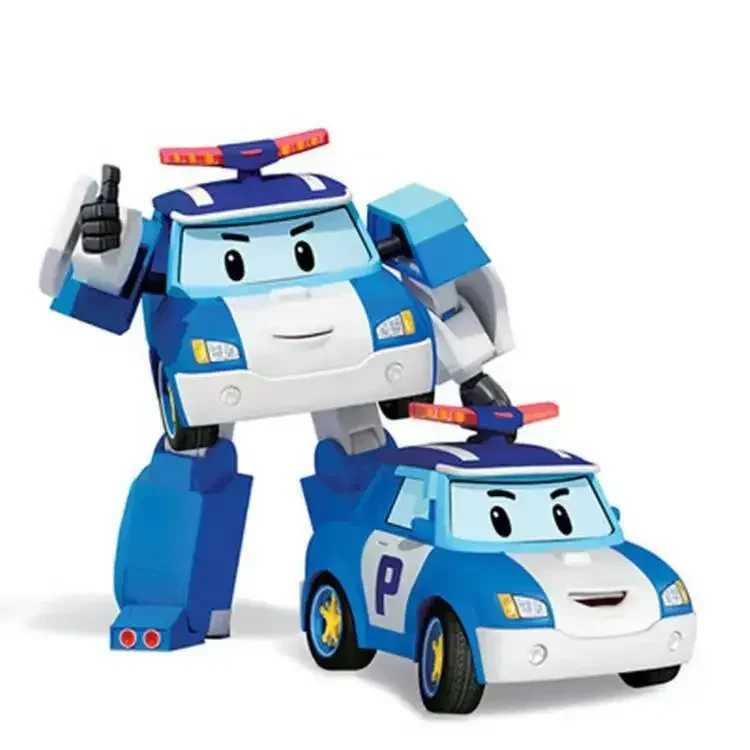New Cartoon Robocar Poli Action Figures Transformation Anime Hand Deformation Car Model Airplane Gift Toys Robots For Children W250228