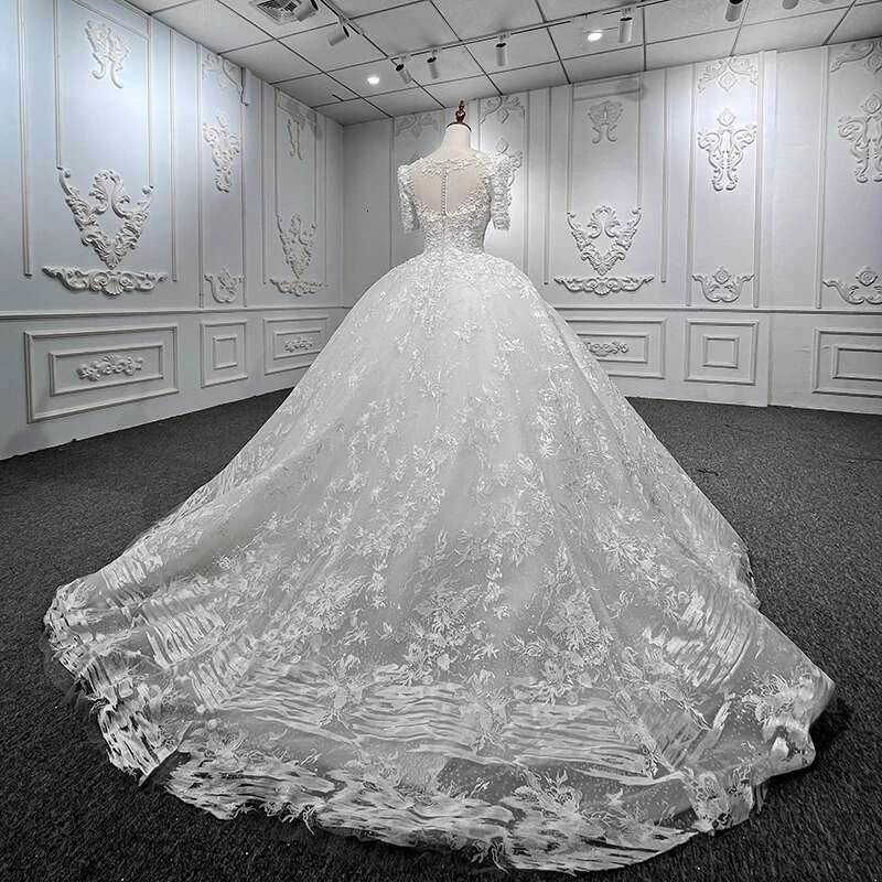 Classic Dresses 2025 Organza Ball Gown Neck Custom Wedding Suits For Women res dy9893 Bridal Dress