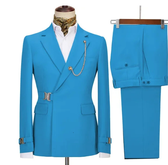 2 Pieces Mens Business Suits Regular Fit Notch Lapel Prom Tuxedos For Wedding BlazerPantsDoes not include chest accessories 250224