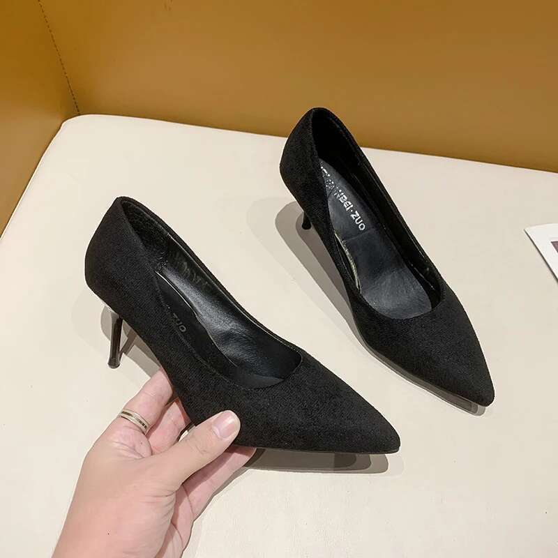 New Pumps Suede High Fashion Office Stiletto Party Shoes Female Comfort Women Heels atos Mujer