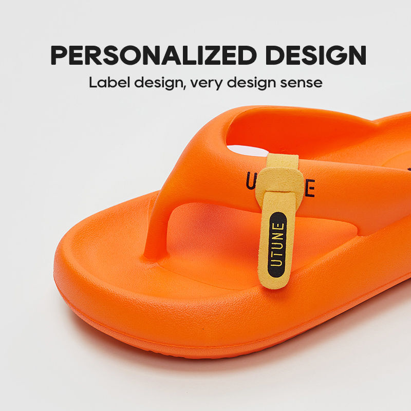 Women Flip Ps Soft Flat Slippers Bright Color Thick Sole Non-slip Rubber Beach Slides For Ladies 2025 New
