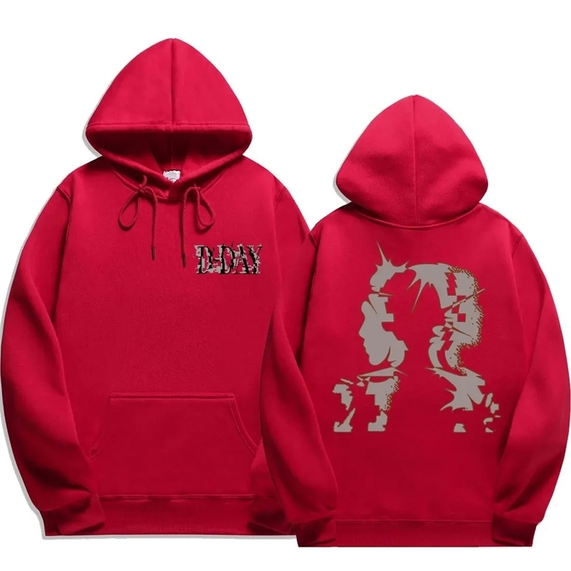 Kpop August D DDAY US Tour Hooded Cardigan Long Sleeved Diamond CoaY2K Oversize Pullover Couple Sweatshirt 250226