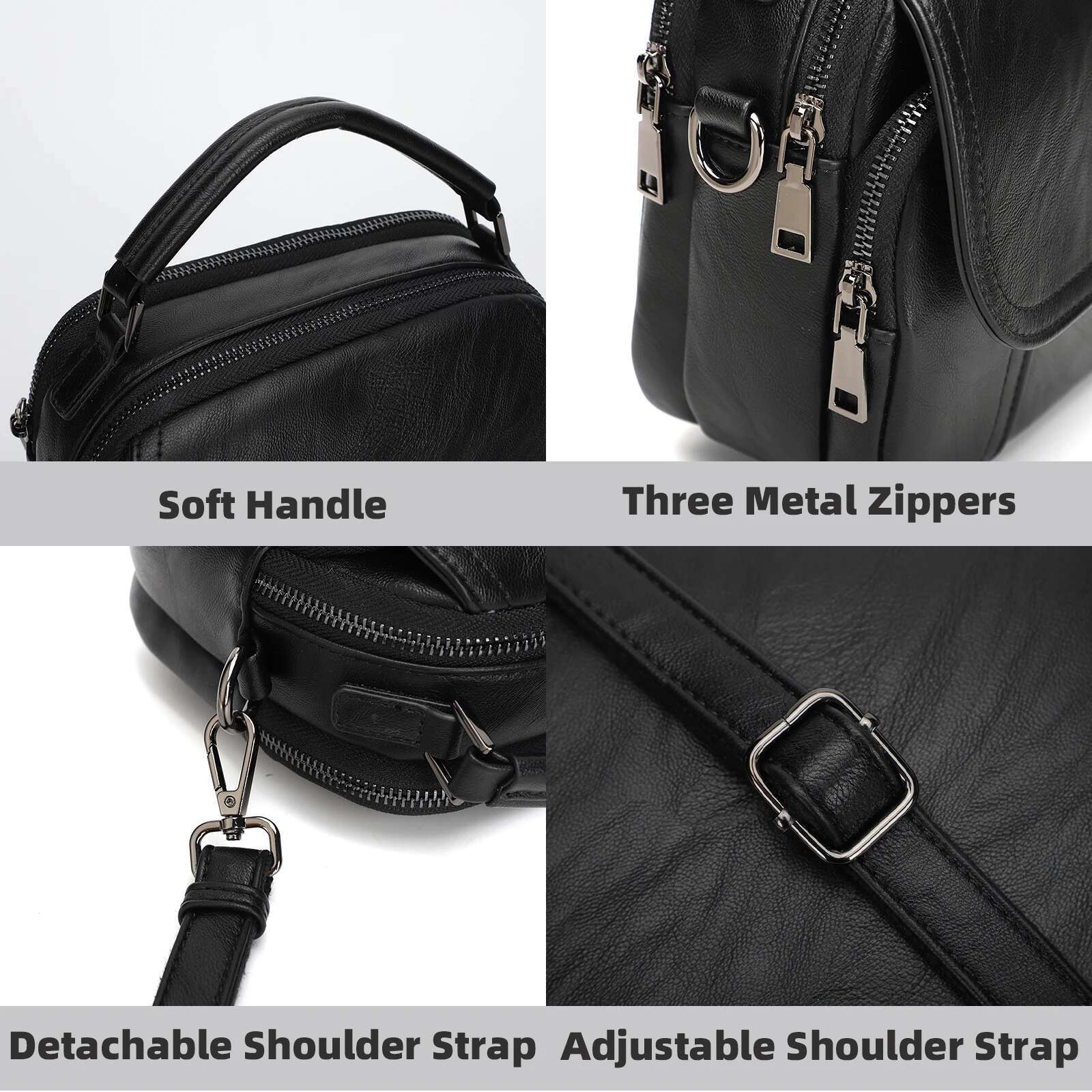 Small Bags For Women Trendy Design Crossbody Purse PU Leather Shoulder Handbags With Detachable Strap