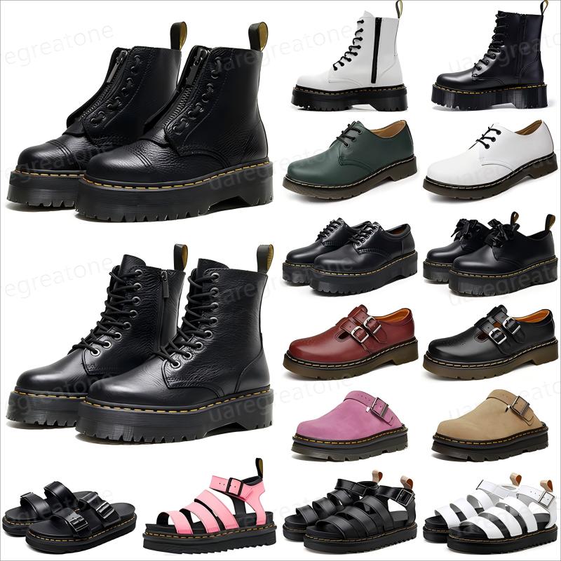 free shipping boots for men women designer black white dark red blue platform booties doc martins mens womens outdoor sandals ankle shoes