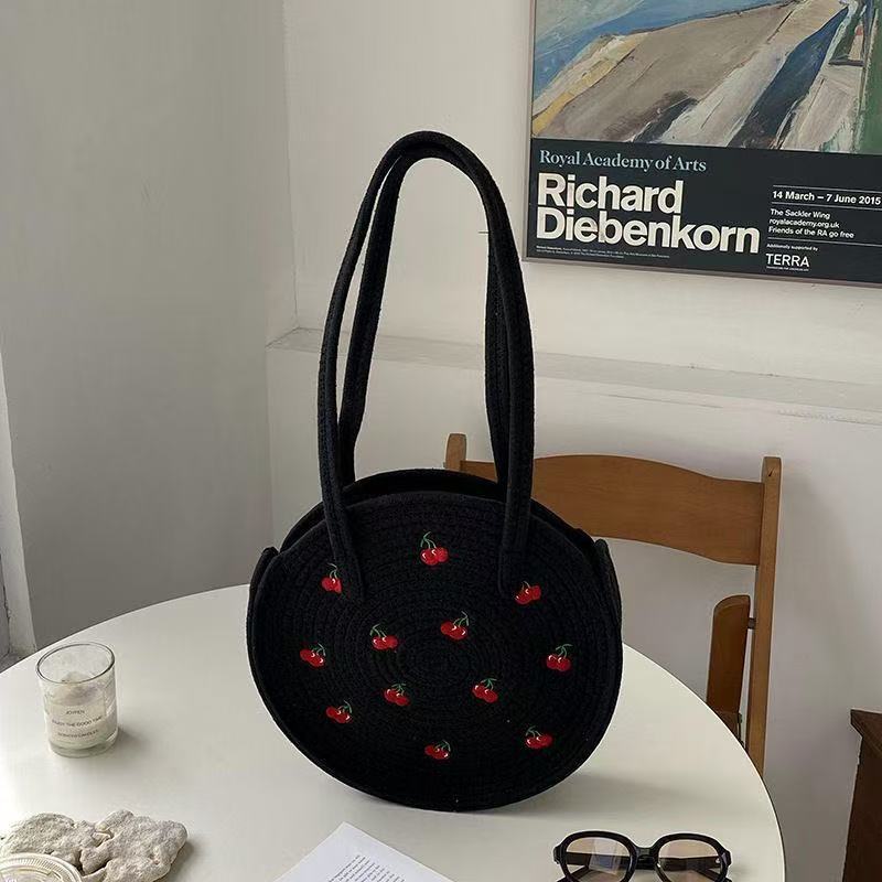 Summer fresh grass women's 2025 new niche woven tote beach shoulder bag #swissmilitary
