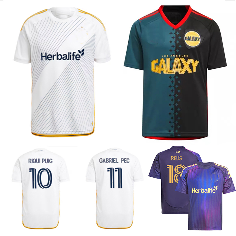 2025 La RIQUI PUIG Galaxy Soccer Jerseys JOVELJIC DELGADO YOSHIDA FAGUNDEZ Football Shirts BRUGMAN NELSON NEAL GABRIEL PEC maillots de futol MEN KIDS Uniforms
