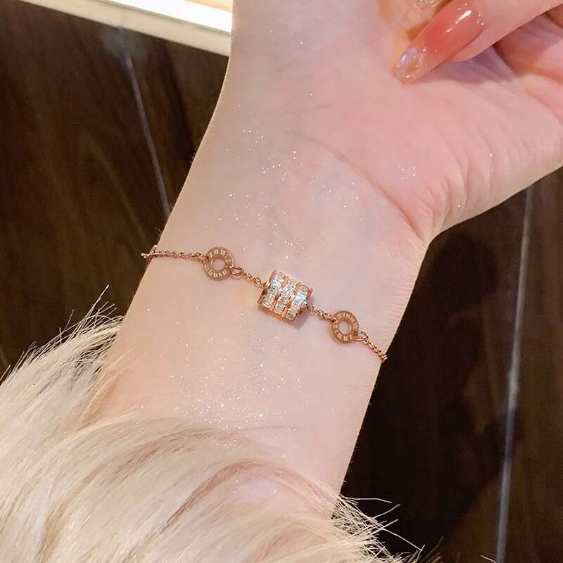 Designer bracelet High end small waist titanium steel light , niche Roman sub best friend bracelet, girl's hand accessory