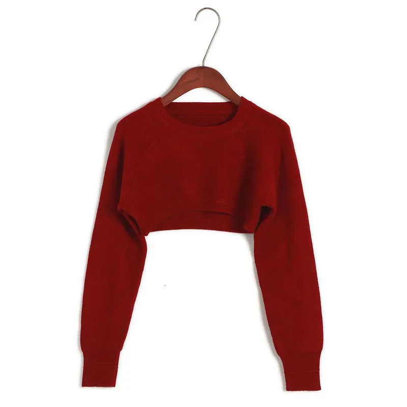 Womens Short Knitted Pullover Sweater Trend Irregular Streetwear O Neck Sweaters Female Autumn Vintage Y2K Jersey Crop Tops 250225