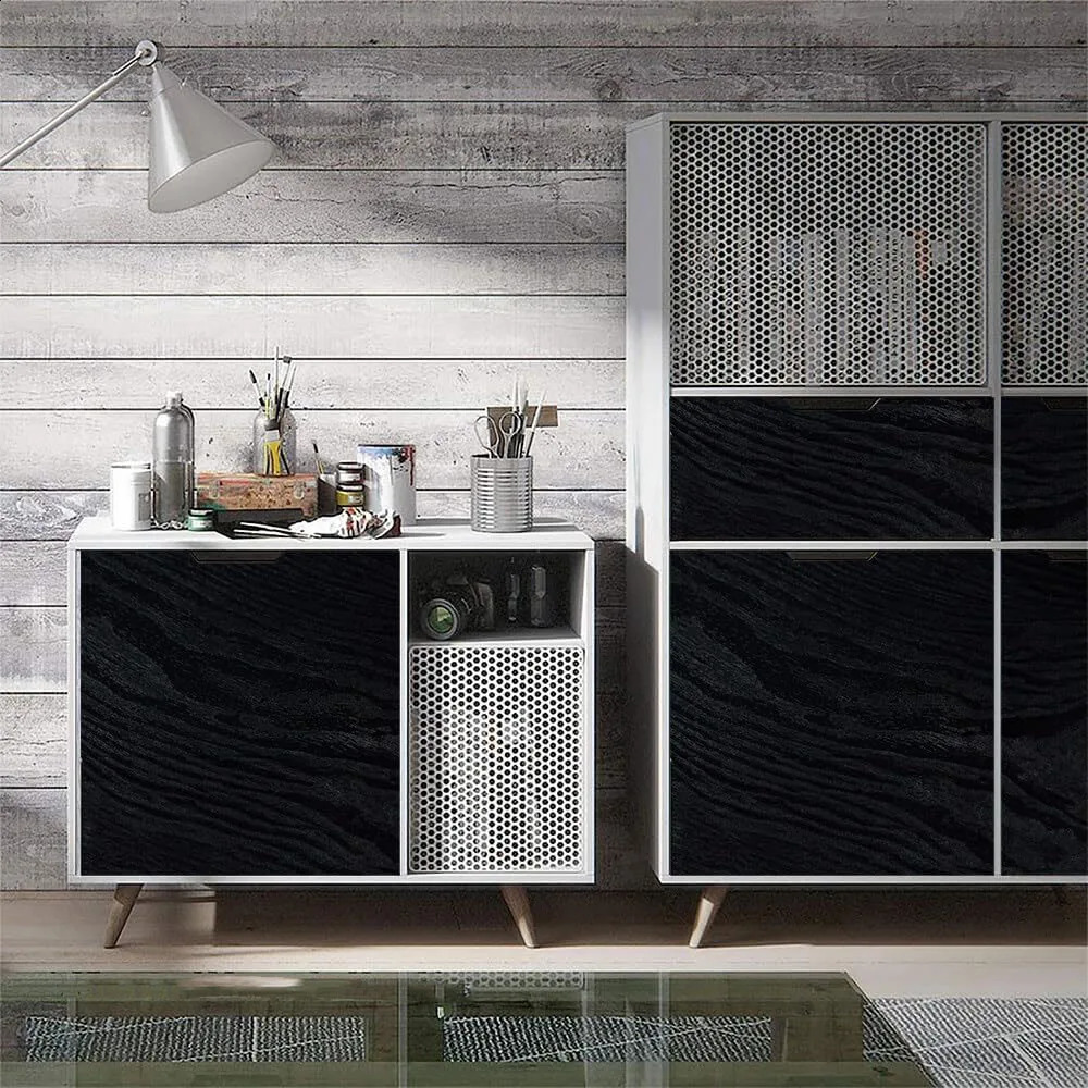 Wood Grain PVC Wallpaper for Door Wardrobe Cupboard Table Furniture Waterproof Self Adhesive Stickers Home Decor Film 250228