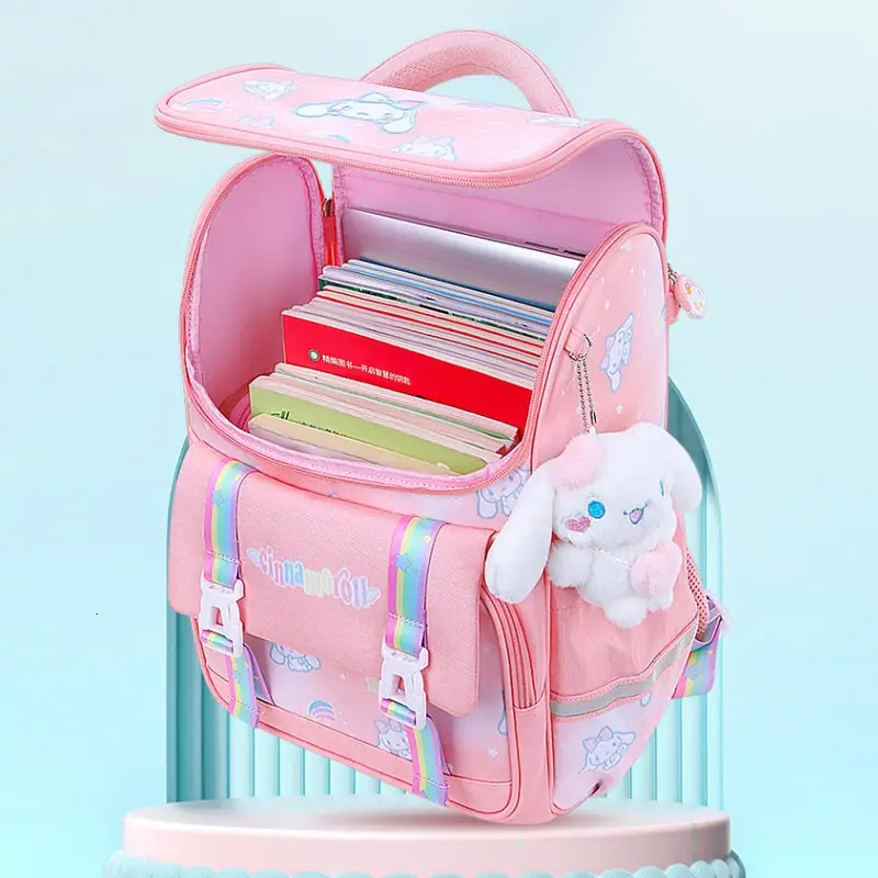 Sanrioed Cinnamoroll Anime Cute Large Capacity Children Backpack Schoolbags Student Cartoon Shoulder Bag Travel Gift for Friend 250227