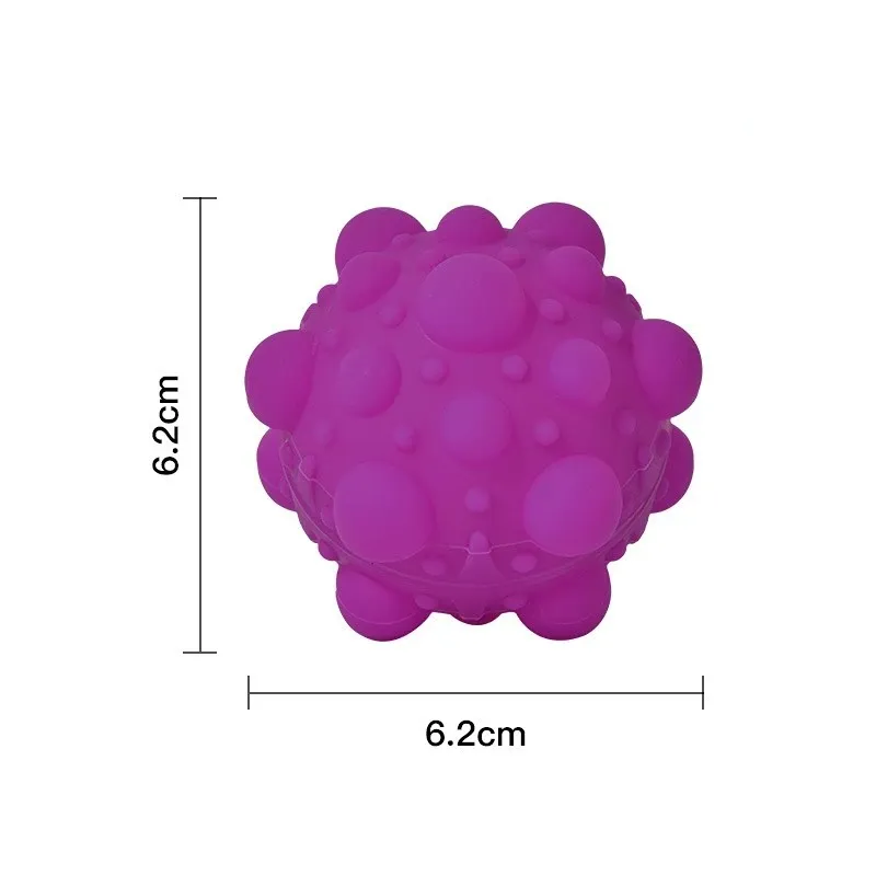 Pet Rainbow Ball Cat Push Bubble Antistress Cube Decompression Toys Squeeze 3D Elastic Ball Stress Relief Sensory Toy For Kids