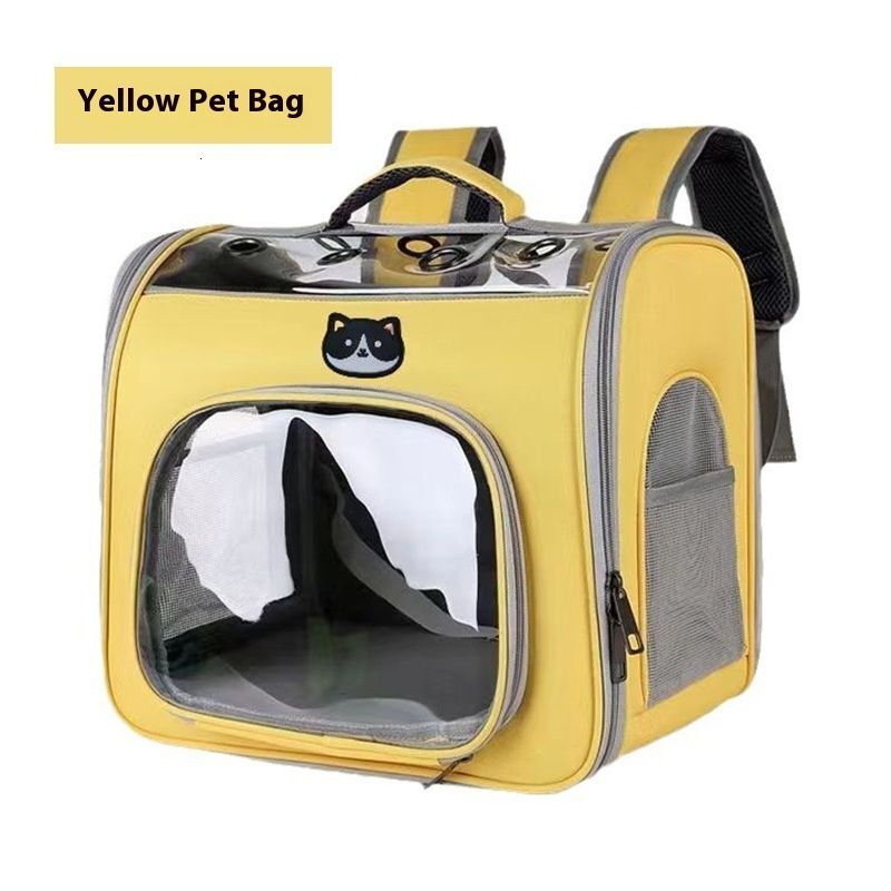 Pet New Solid Color Casual Trend Portable Dog Bag Large Capacity Breathable Cat Backpack