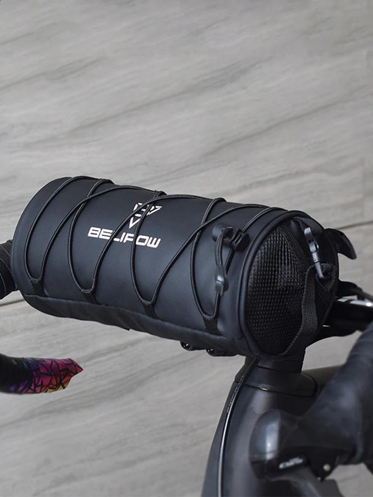 Ship from US 2442L Frame Pannier Bag Large Capacity Bike Handlebar with Side Mesh Storage Pocket for Road Mountain Cycling Travel 250228FBB