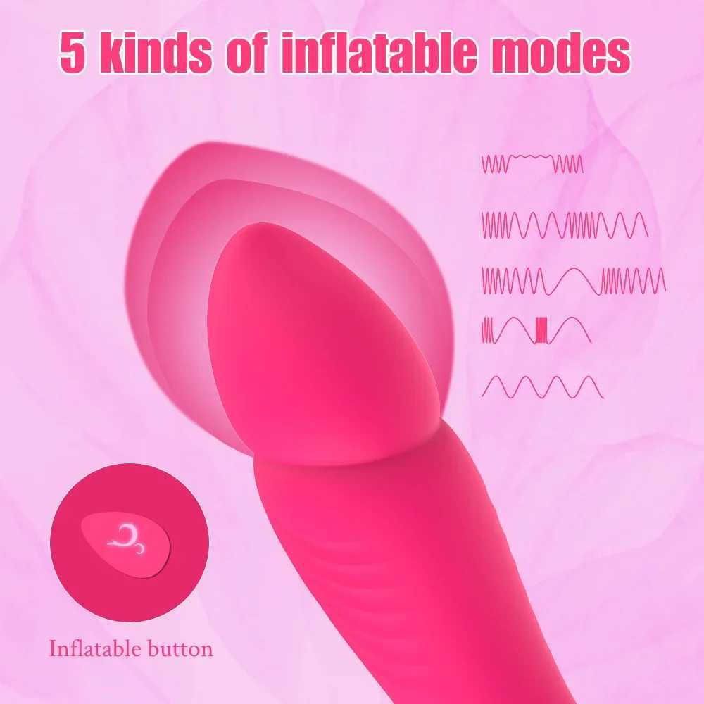 G Spot Vibrator Dildo Powerful Inflatable Vibrating Massagers Clitoral Vagina Anal Stimulation Adult Sex Toys for Women for MenW250228
