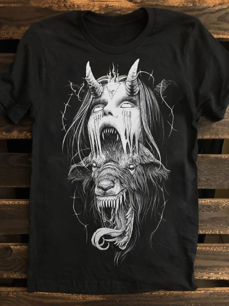 Designer Fashion Trend Free Shipping Summer 3D Printing Dark Series Youth Men's Casual Trend T-shirt Production