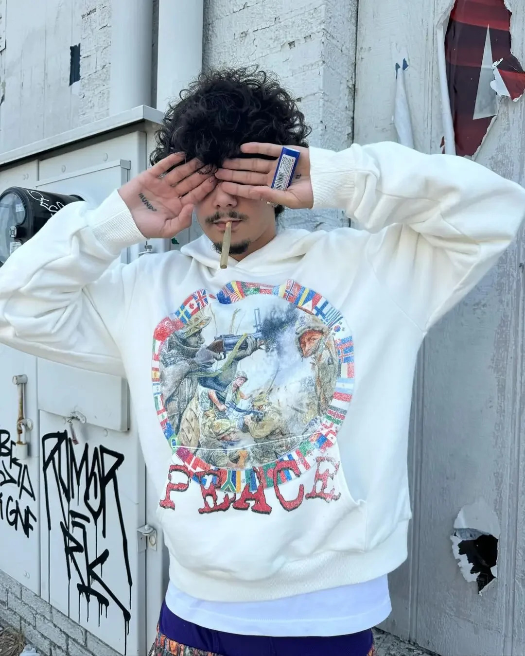 Harajuku Y2k War Print Pattern Hoodies Women Hoodie Coats Streetwear Gothic Fashion Sweatshirt Casual Men Clothing 250225