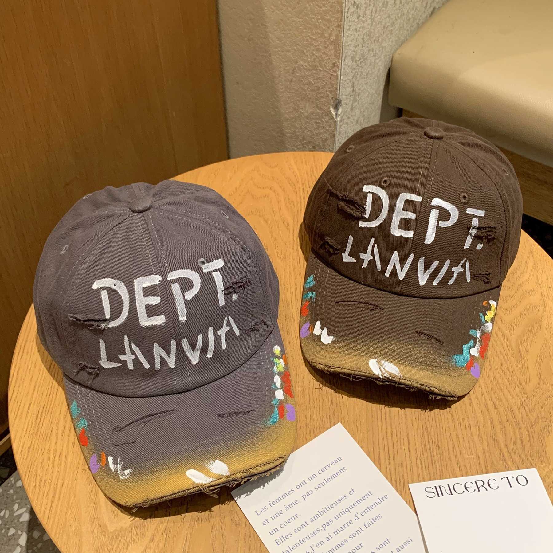 Wide Brim Hats Bucket Hats Big head circumference niche design American hole breaking baseball cap for men in summer small face curved brim hiphop duc