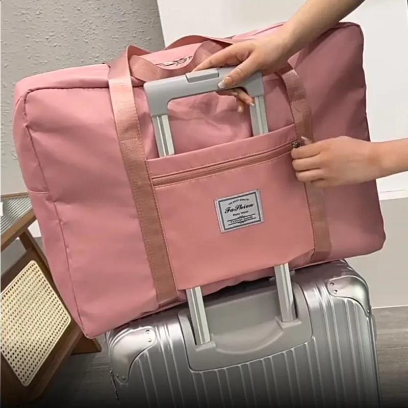 Large capacity Travel Bag Shoulder Bag Nylon Fabric Portable Moving StorageBag Folding Luggage Bag Aircraft Bag 250224