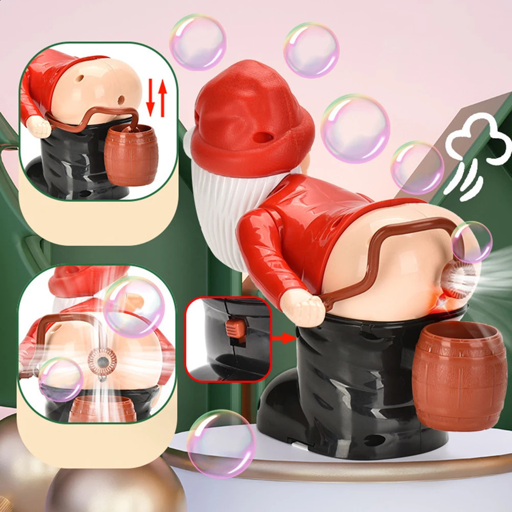 Christmas Santa Claus Bubble Machine with Music Light Farting Soap Bubble Toy Electric Santa Butt Bubble Blower Xmas Kids Gift 250227 - view 5