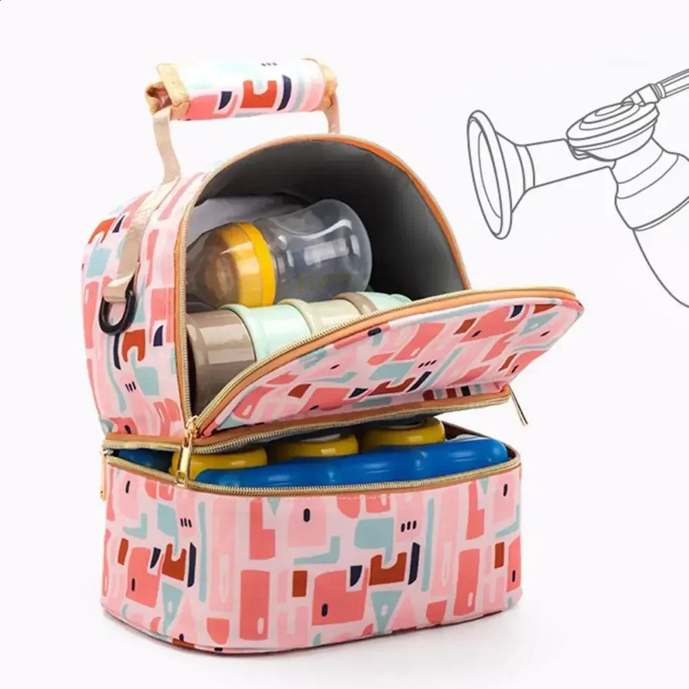 Multifunction Baby Food Breast Thermal Bag Drink Milk Insulation Bag Feeding Bottle Backpack Picnic Preservation Lunch Bags 250227