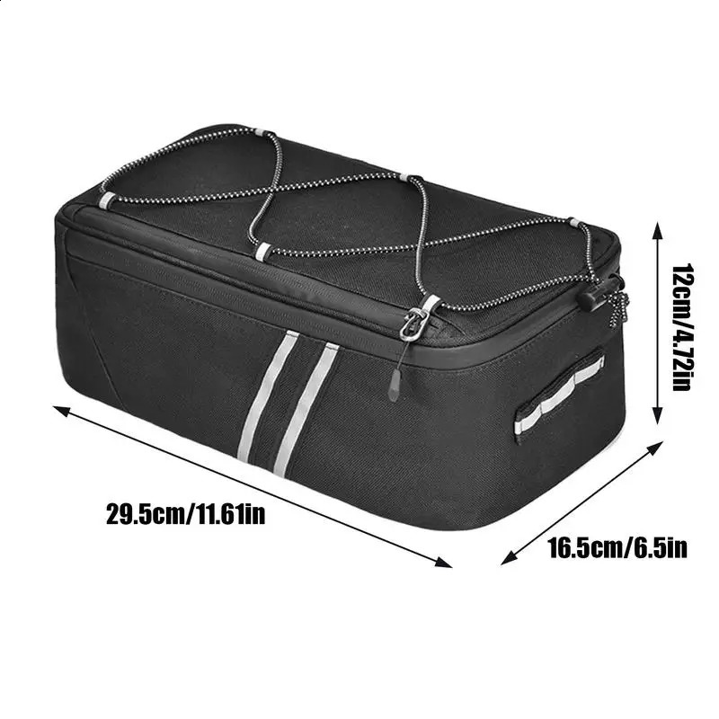 Ship from US Bicycles Saddle Bag Cycling Bikes 8L Capacity Waterproof Backseat Storage With Reflective Stripe For 250228FBB