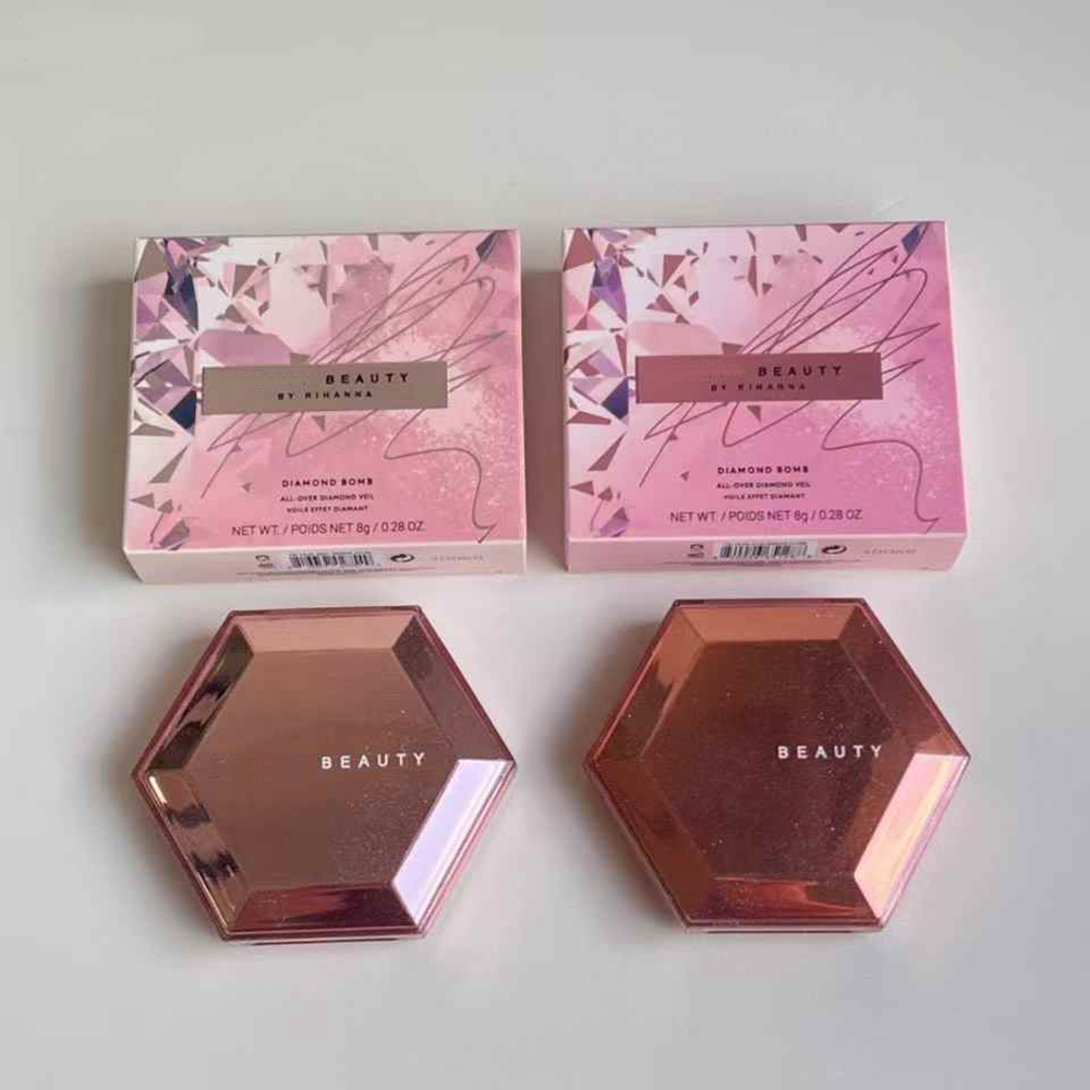 Quality Designer Face Makeup Highlighting Powder Diamond Highlighter Makeup Palette Smooth Glitter Contouring Powder HOW MANY CARATS ROSE RAVE