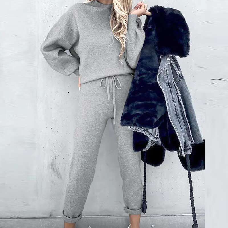 2025 New Hot Selg Breathable Fleece Casual Hoodie Set Autumn And Winter Long Sleeved Wholesale Customization Options