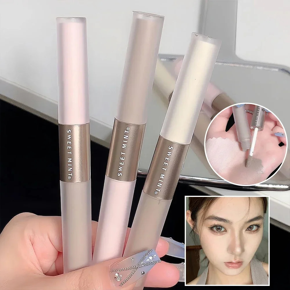 2 in 1 Brown Bronzer Contouring Stick Waterproof Liquid Texture Highlighters Shadow Pencil Face Brightening Cosmetics 250219
