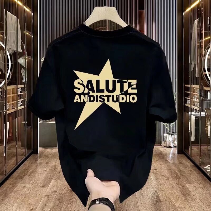 Designer 2025 Youth New Short Sleeve T-shirt For Men Ins Trendy Street Dance Style Round Neck Underwear Top Summer T-shirt