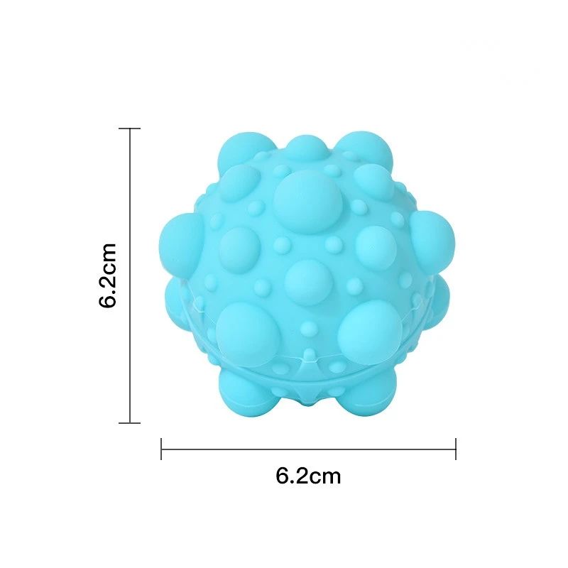 Pet Rainbow Ball Cat Push Bubble Antistress Cube Decompression Toys Squeeze 3D Elastic Ball Stress Relief Sensory Toy For Kids