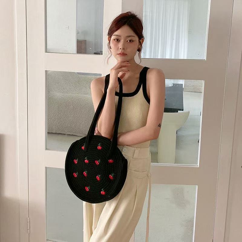 Summer fresh grass women's 2025 new niche woven tote beach shoulder bag #swissmilitary