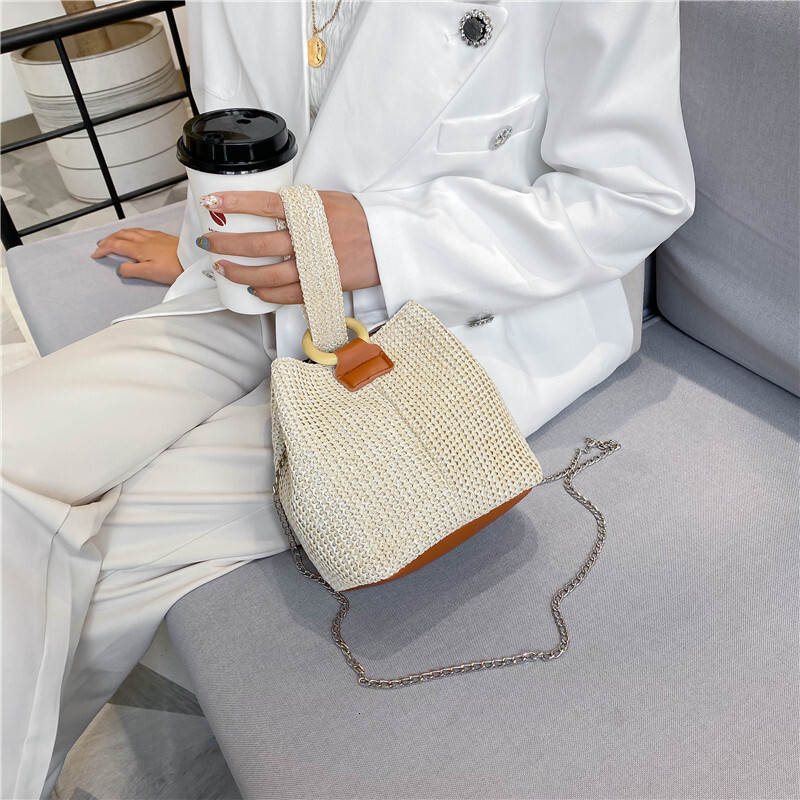 Straw for women 2025 new summer fashion handbag Korean version beach versatile woven single shoulder crossbody bag #swissmilitary