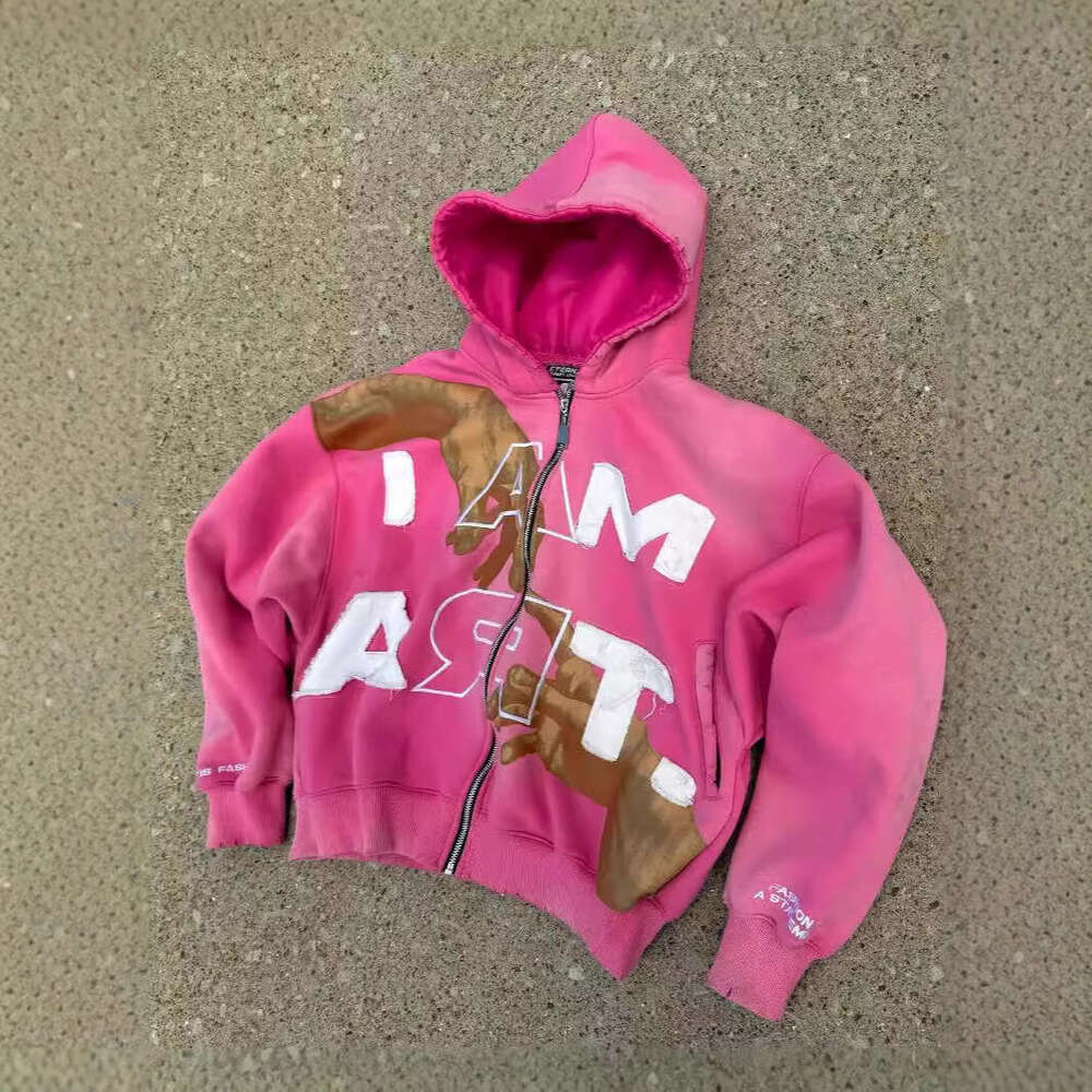 American street hip-hop Y2K Harajuku joins hands with colorful letter printed men's women's autumn and winter loose hoodies gift for man